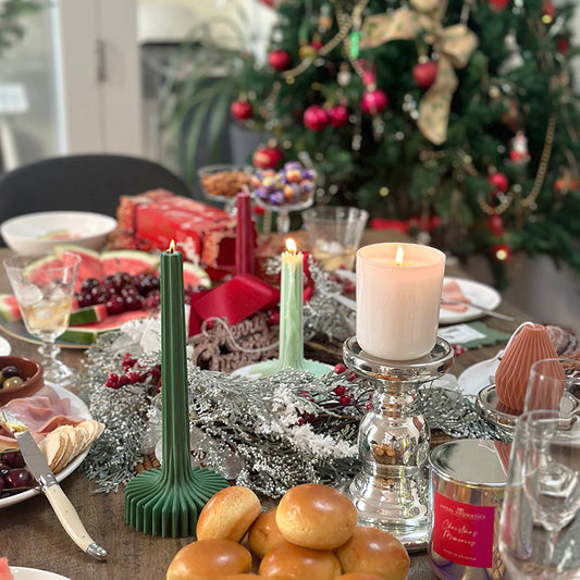 Christmas Taper Candle Tall - Emerald Green-Taper Pillar Candles-Angel Aromatics