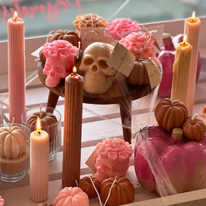 Halloween Skull Terracotta 285g-Halloween Candles-Angel Aromatics