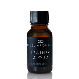 NEW Leather and Oud 15ml Diffuser Oil - Luxe Edition-candles-Angel Aromatics