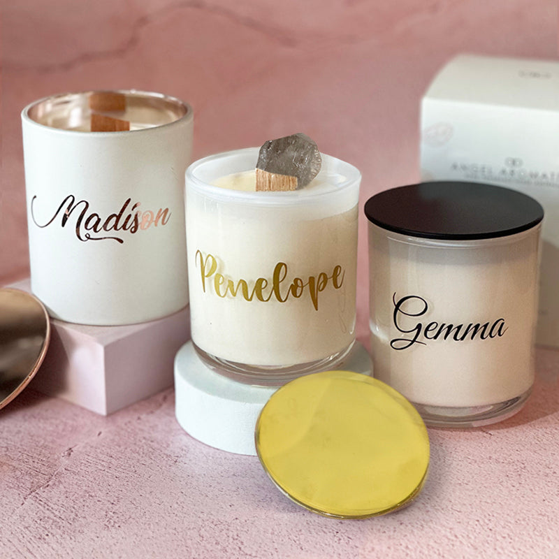 Personalised Candles Made in Australia Angel Aromatics