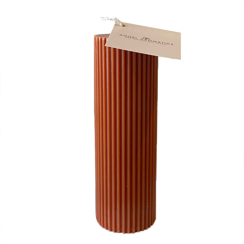Ribbed Pillar Candles-Candles-Angel Aromatics