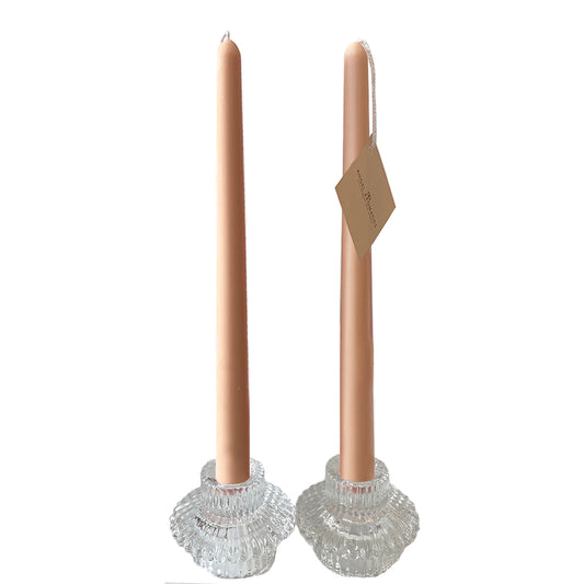 Neutral Twin Set Taper Candles-Taper Candles-Angel Aromatics