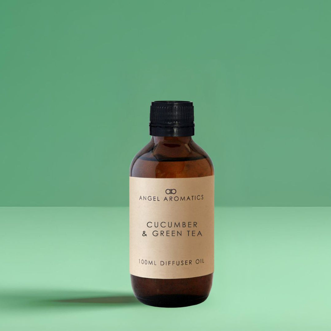 Cucumber and Green Tea 100ml Diffuser Oil-100ml diffuser oil-Angel Aromatics