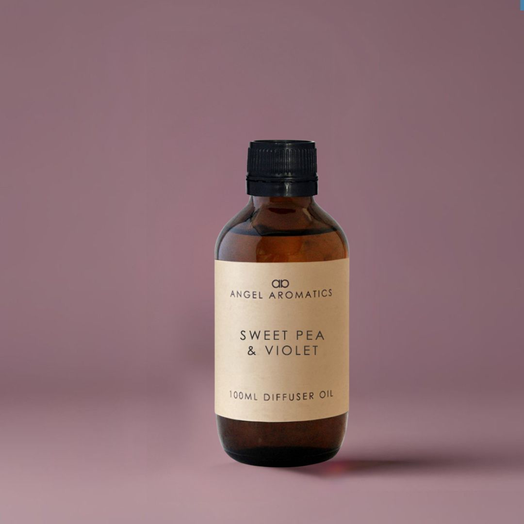 Sweet Pea & Violet 100ml Diffuser Oil-100ml oil diffuser-Angel Aromatics