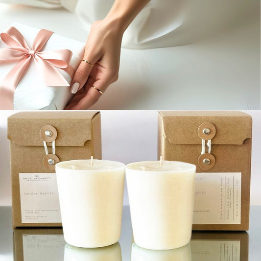 2 x Candle Refills to fit our 270g Personalised Candles-Candles-Angel Aromatics