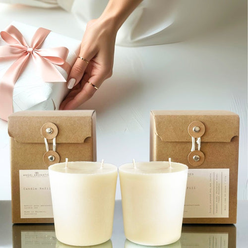 2 x Candle Refills to fit our 270g Personalised Candles-personalised-candles-Angel Aromatics