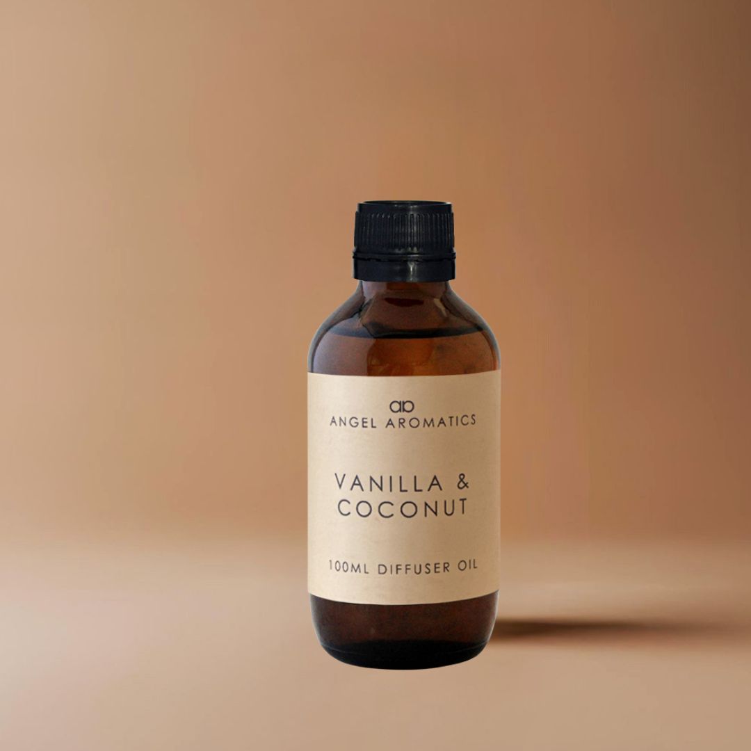 Vanilla & Coconut 100ml Diffuser Oil-100ml diffuser oil-Angel Aromatics