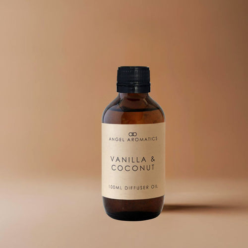 Vanilla & Coconut 100ml Diffuser Oil-100ml diffuser oil-Angel Aromatics
