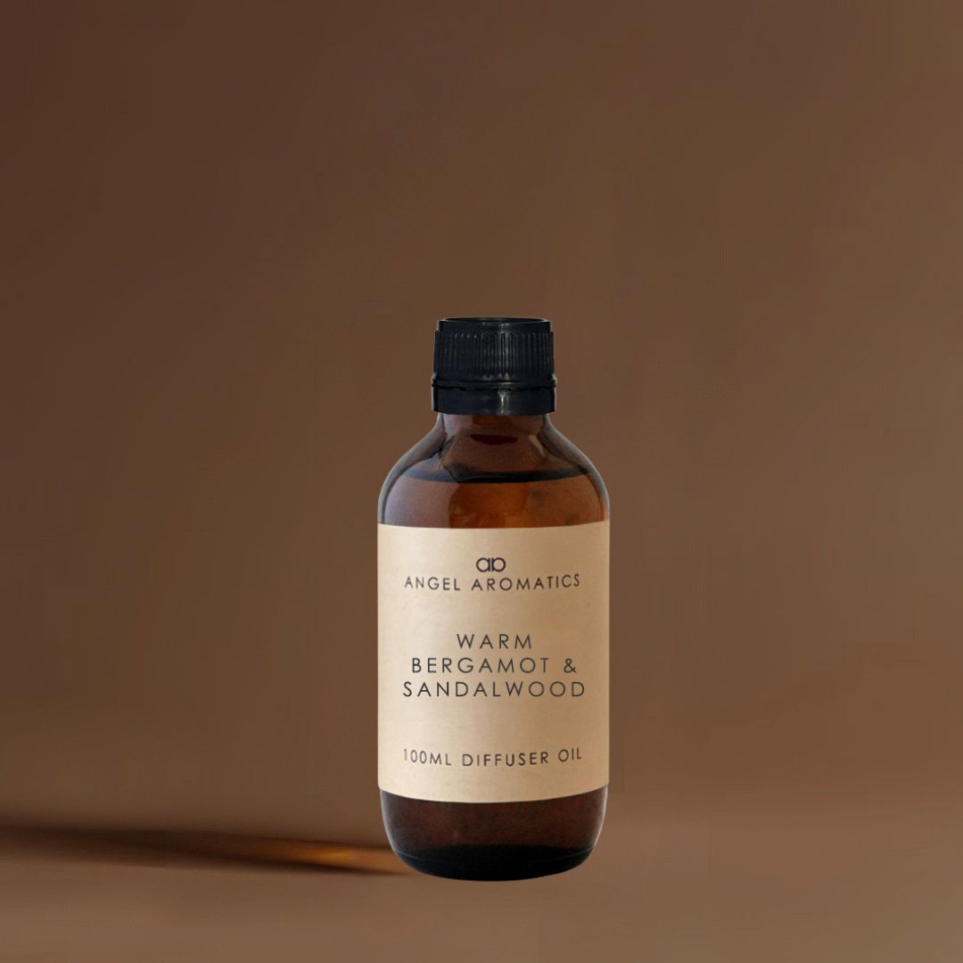 Warm Bergamot & Sandalwood 100ml Diffuser Oil-Angel Aromatics