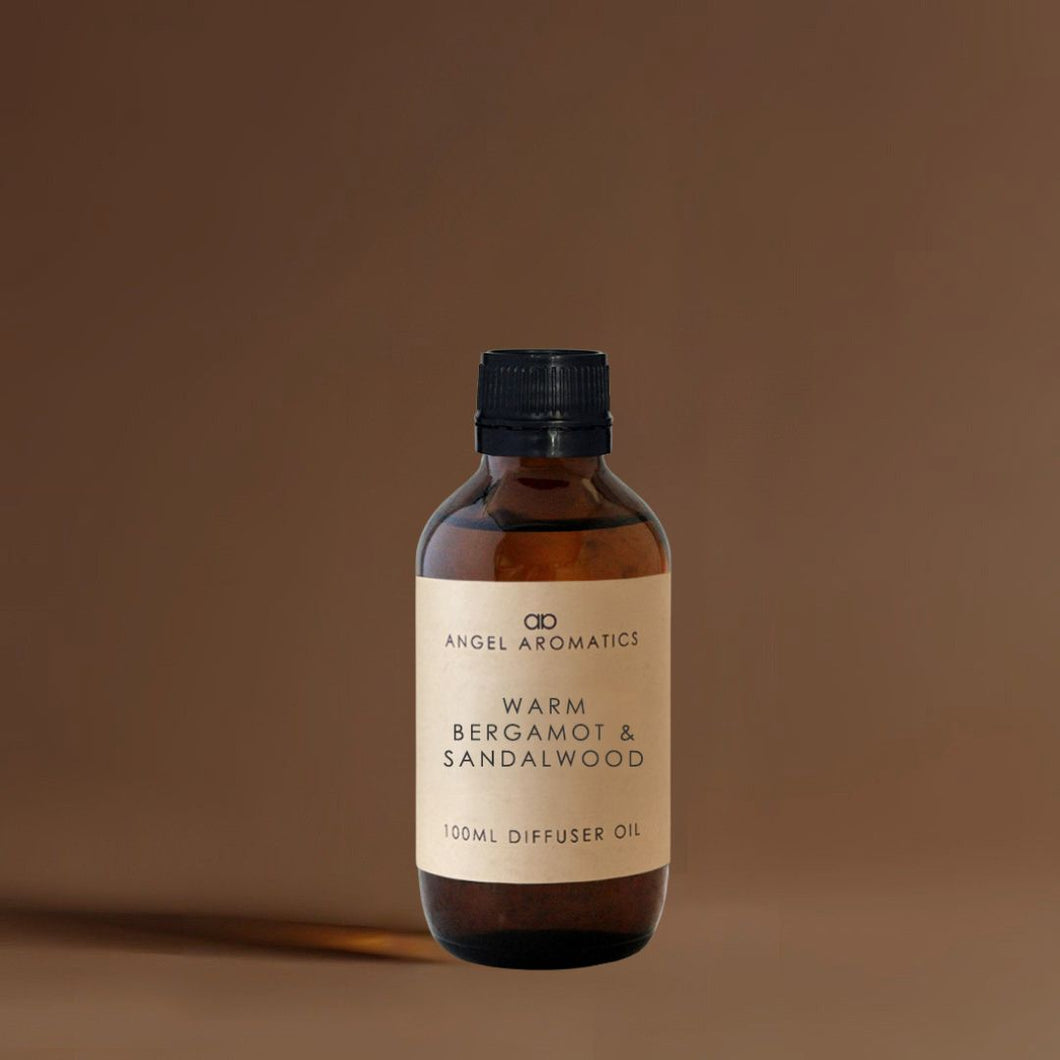 Warm Bergamot & Sandalwood 100ml Diffuser Oil-Angel Aromatics