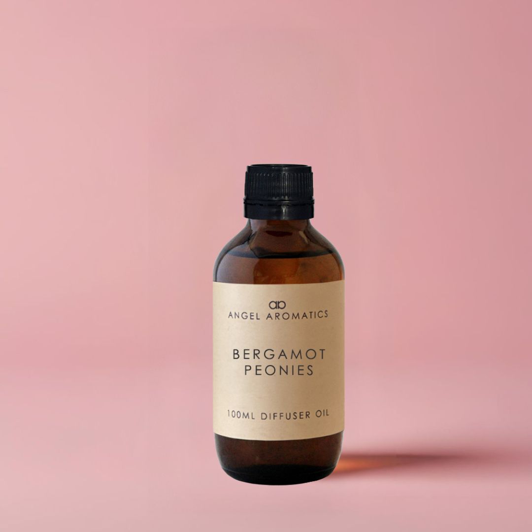 Bergamot & Peonies 100ml Diffuser Oil-Oil Diffuser-Angel Aromatics