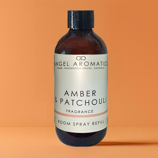 Amber and Patchouli Room Spray Refill 200ml-Room spray-Angel Aromatics