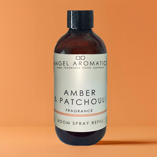 Amber and Patchouli Room Spray Refill 200ml-Room spray-Angel Aromatics