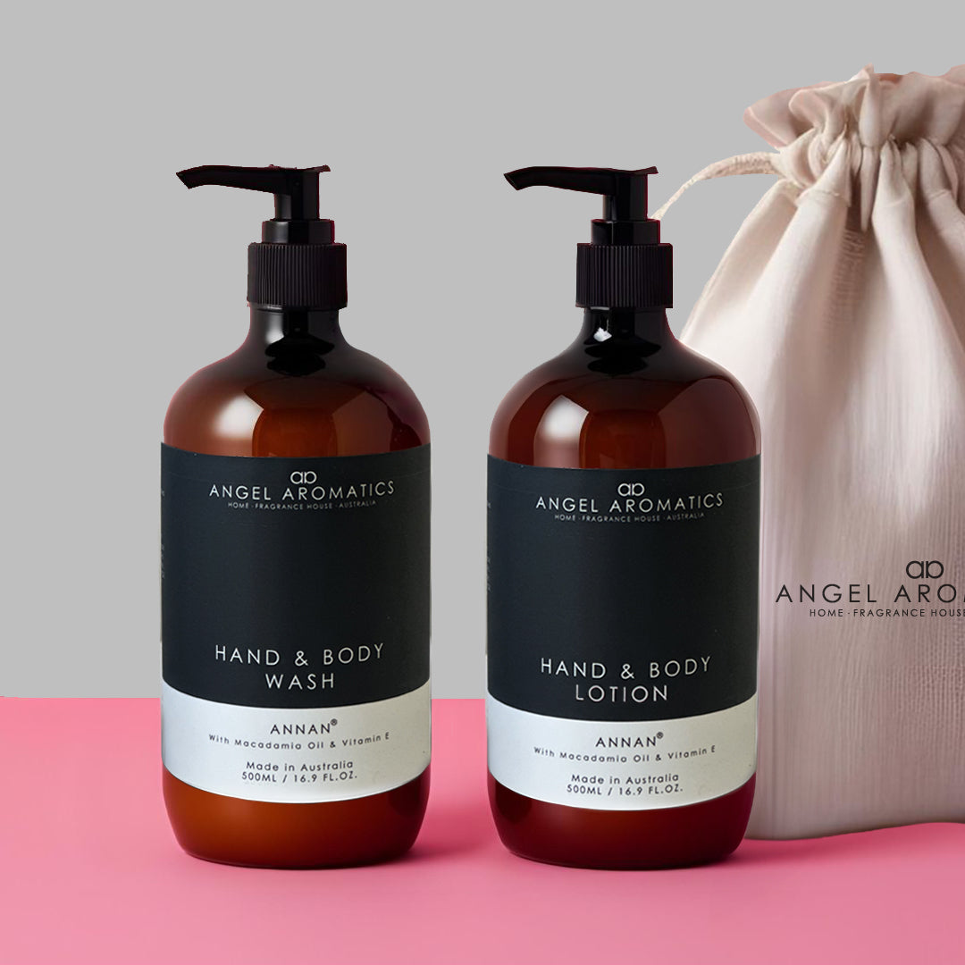 Hand and Body Wash + Lotion 2 x 500ml - Annan Gift Set-Hand and Body Gift Set-Angel Aromatics