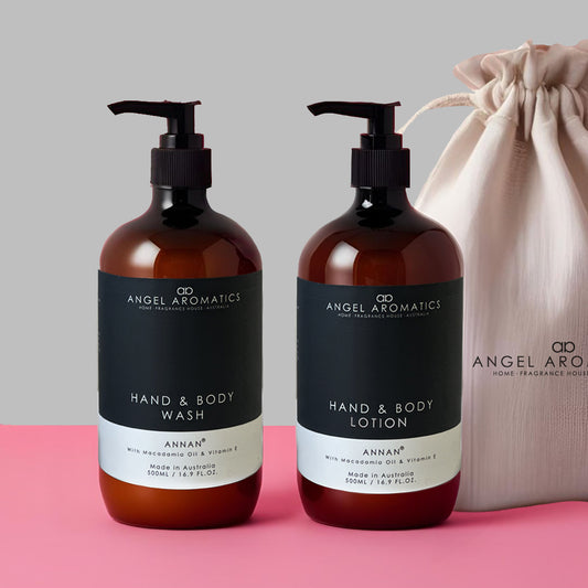 Hand and Body Wash + Lotion 2 x 500ml - Annan Gift Set-Hand and Body Gift Set-Angel Aromatics