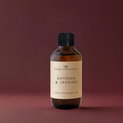 Saffron & Jasmine 100ml Diffuser Oil - (Baccarat Rouge 540 Dupe)-candles-Angel Aromatics