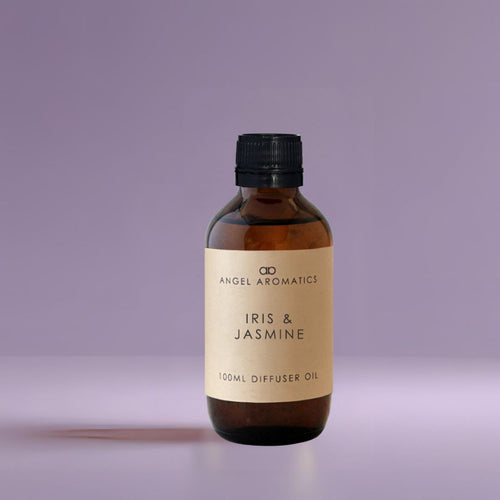 Iris & Jasmine Sambac Diffuser Oil 100ml (Dupe Lancome's La Vie Est Belle)-candles-Angel Aromatics