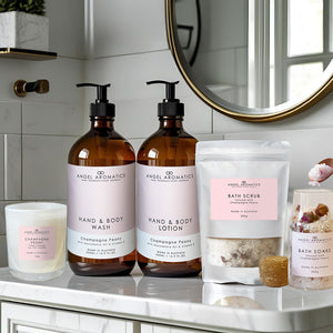 Bath and Body Set - Champagne Peony-Bath soaks-Angel Aromatics