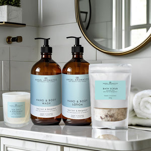 Body Scrub Set - Sea Salt and Bergamot-Bath soaks-Angel Aromatics