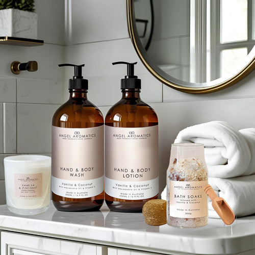 Bath Time Ritual Bundle - Vanilla and Coconut-Bath soaks-Angel Aromatics
