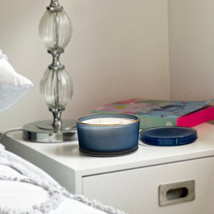 Navy Beauty Box Candle 310g - Vanilla & Amber-Scented candles-Angel Aromatics