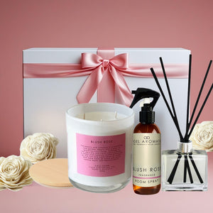 Hamper - Candle, Diffuser and Spray Set-Flowers-Angel Aromatics