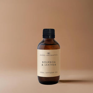 Bourbon and Leather 100ml Diffuser Oil-Diffuser Oil-Angel Aromatics
