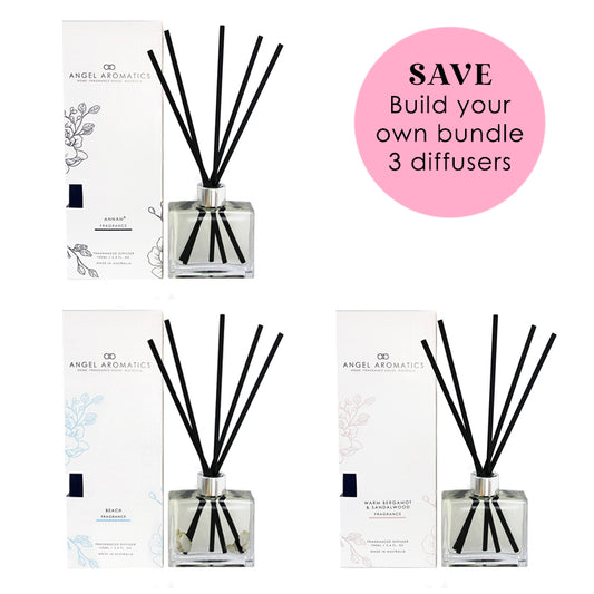 100ml Diffuser Set Bundle - Buy 3 and Save-reed diffuser-Angel Aromatics