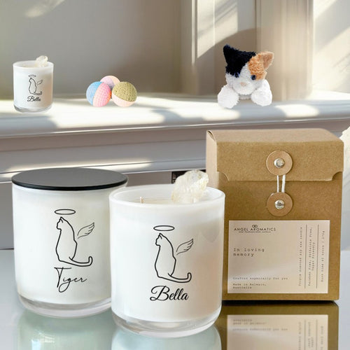 Cat Memorial Candle-Memorial Candles-Angel Aromatics