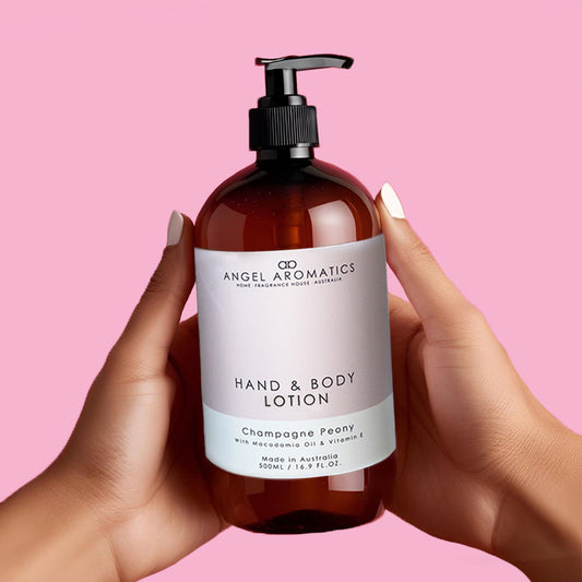 Champagne Peony Hand and Body Lotion 500ml-Hand and Body Wash-Angel Aromatics