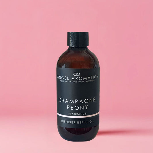 Reed Diffuser Refill 200ml - Champagne Peony-reed diffuser refill-Angel Aromatics