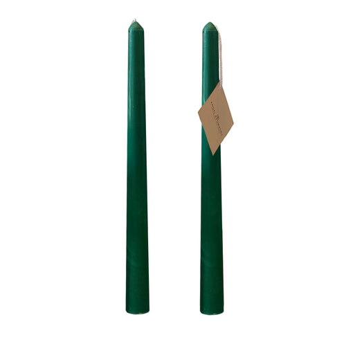 Emerald Green Twin Set Taper Candles-Taper Candles-Angel Aromatics