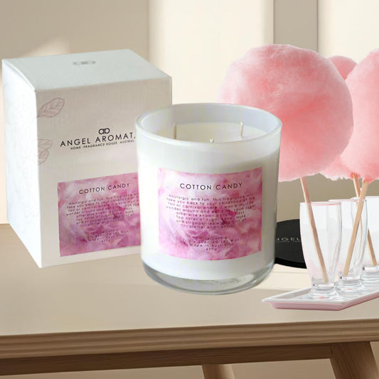 SALE 3 Wick Large Scented Candles - Cotton Candy-scented candles-Angel Aromatics