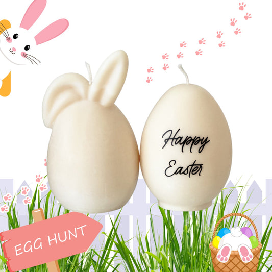 Easter Large Bunny and Egg Candle Duo-scented candles-Angel Aromatics