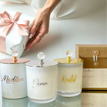 Personalised Candle with Crystal Knob 270g-Candles-Angel Aromatics