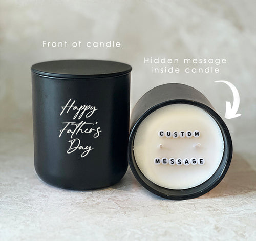 Hidden Message Father's Day Candle - PERSONALISE YOUR OWN-candles-Angel Aromatics