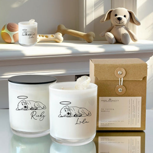 Dog Memorial Candle - Heaven-Memorial Candles-Angel Aromatics