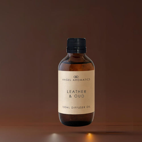 Leather and Oud 100ml Diffuser Oil-100ml diffuser oil-Angel Aromatics