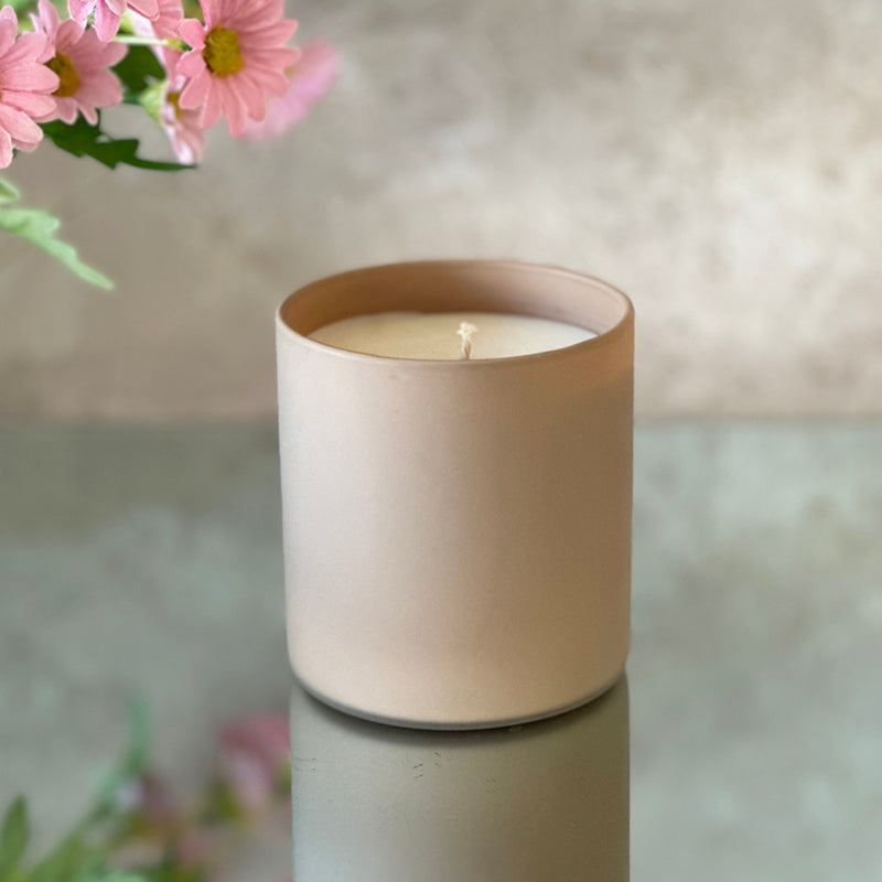 240g Matte Cafe Candle in Annan or Vanilla & Coconut-scented candles-Angel Aromatics
