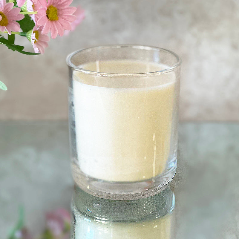 270g Clear Candle in Annan or Amber & Patchouli-scented candles-Angel Aromatics