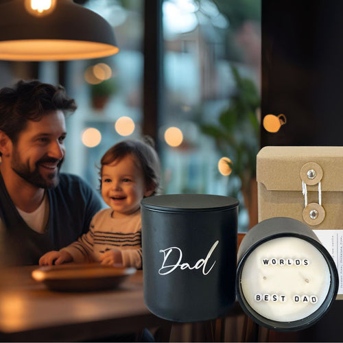 Hidden Message Father's Day Candle - WORLDS BEST DAD-candles-Angel Aromatics
