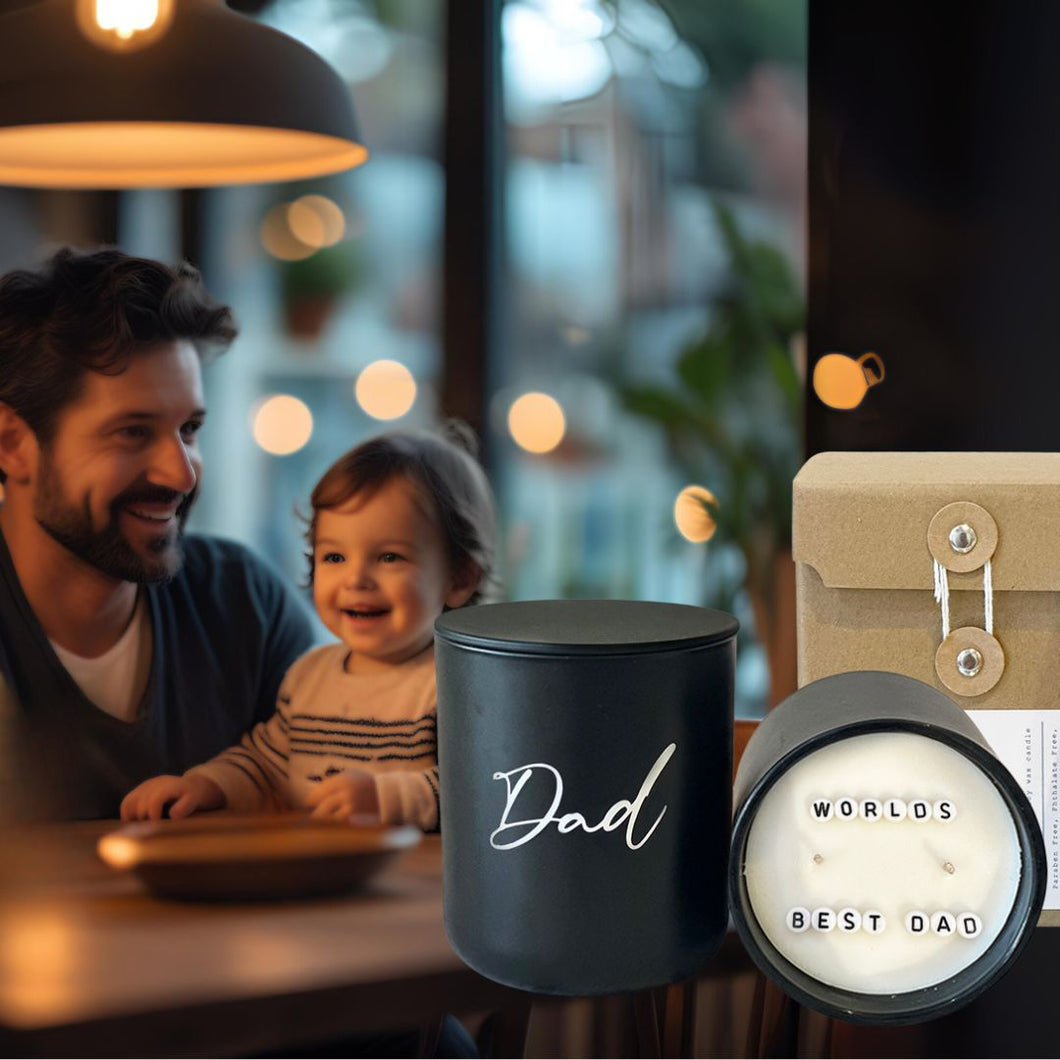 Hidden Message Father's Day Candle - WORLDS BEST DAD-candles-Angel Aromatics