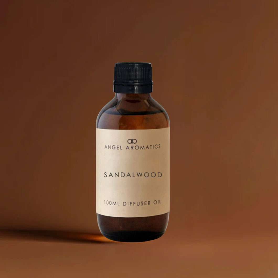 Sandalwood 100ml Diffuser Oil-100ml oil diffuser-Angel Aromatics