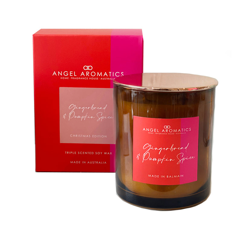270g Gingerbread and Pumpkin Spice Christmas Candle-Angel Aromatics
