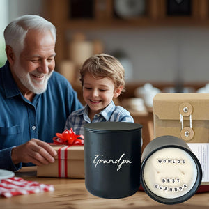 Hidden Message Father's Day Candle - WORLDS BEST GRANDPA-candles-Angel Aromatics