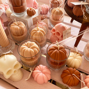 Halloween Pumpkin Set in Pink-Halloween Candles-Angel Aromatics