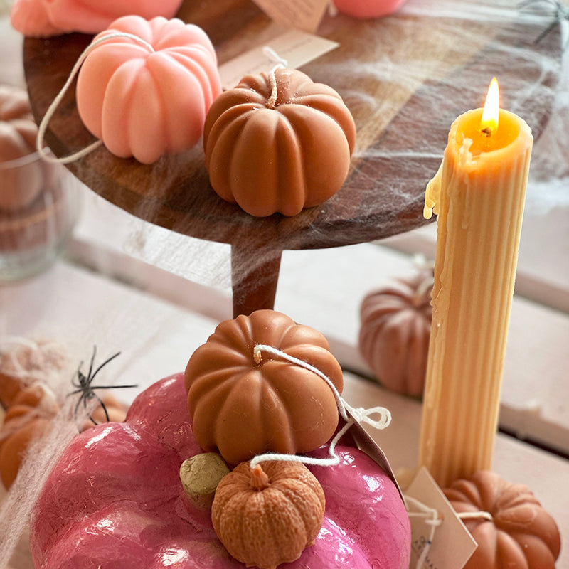 Halloween Pumpkin Set in Cream-Halloween Candles-Angel Aromatics