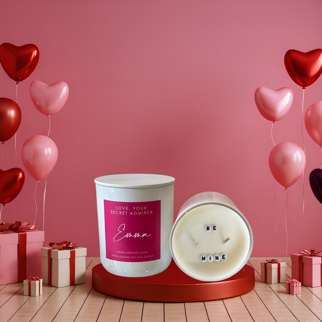 Secret Message Valentine's Day Candle - BE MINE-Scented candles-Angel Aromatics