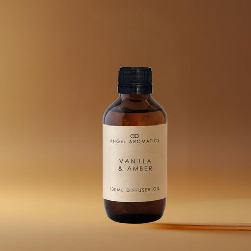 Vanilla and Amber Diffuser Oil 100ml-Diffuser oil-Angel Aromatics