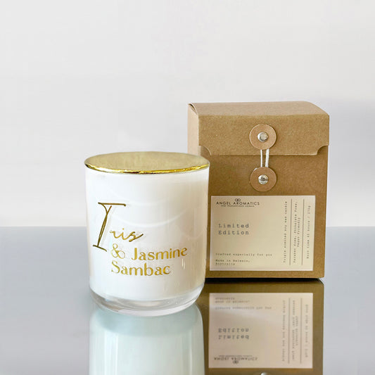 Iris & Jasmine Sambac Soy Candle - (Dupe Lancome's La Vie Est Belle)-Diffuser Oil-Angel Aromatics